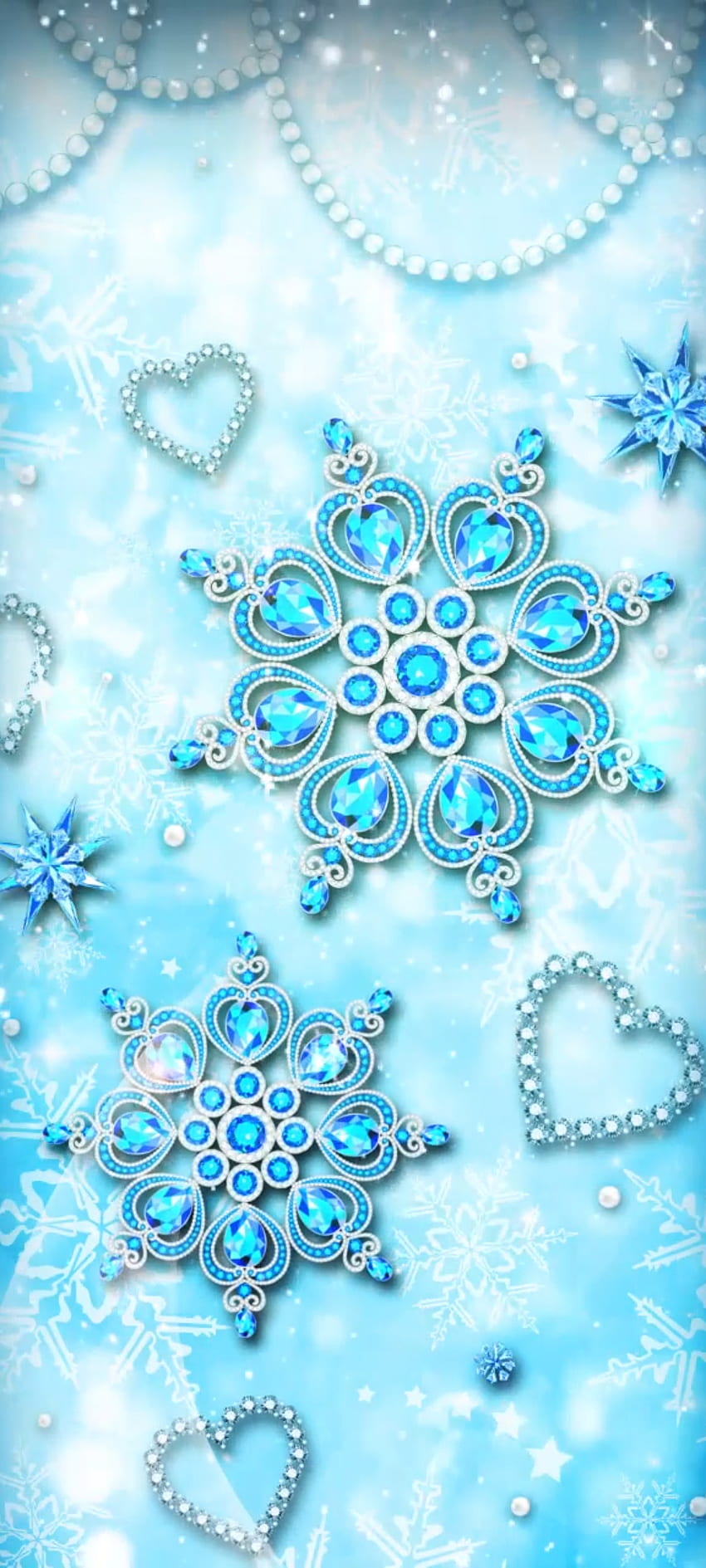 Snowflake Pattern Background iPhone Wallpapers Free Download