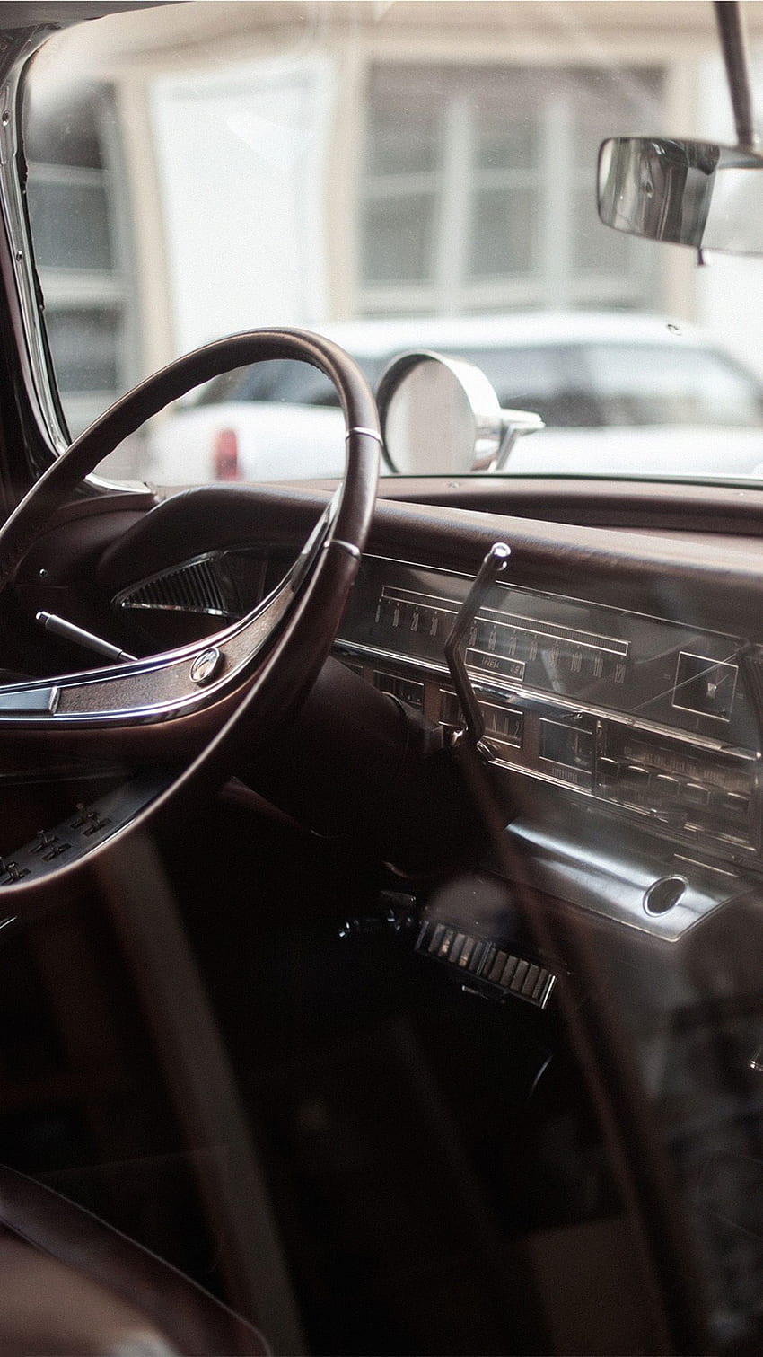 Siedzenie kierowcy Old Car Vintage Passion Android Tapeta na telefon HD