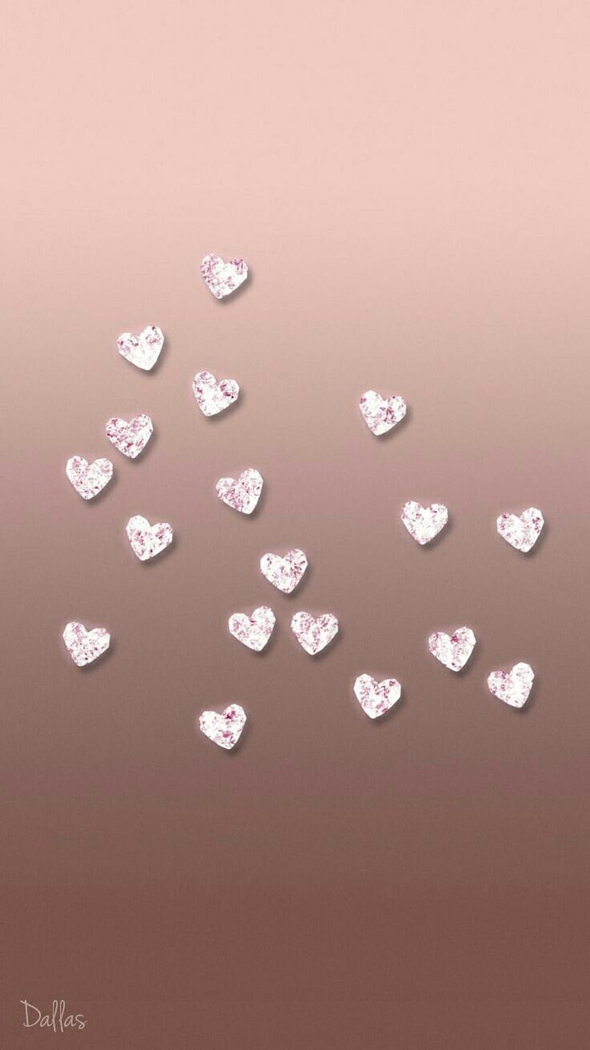 Rose gold. Gold sparkle , Sparkle , Pink, Rose Gold Heart HD phone wallpaper