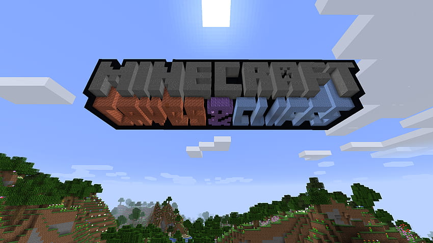 Got Bored One Day So I Recreated The Minecraft 1.17 Logo In Game: Minecraft HD wallpaper
