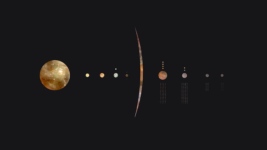 minimalistic solar system []: HD wallpaper