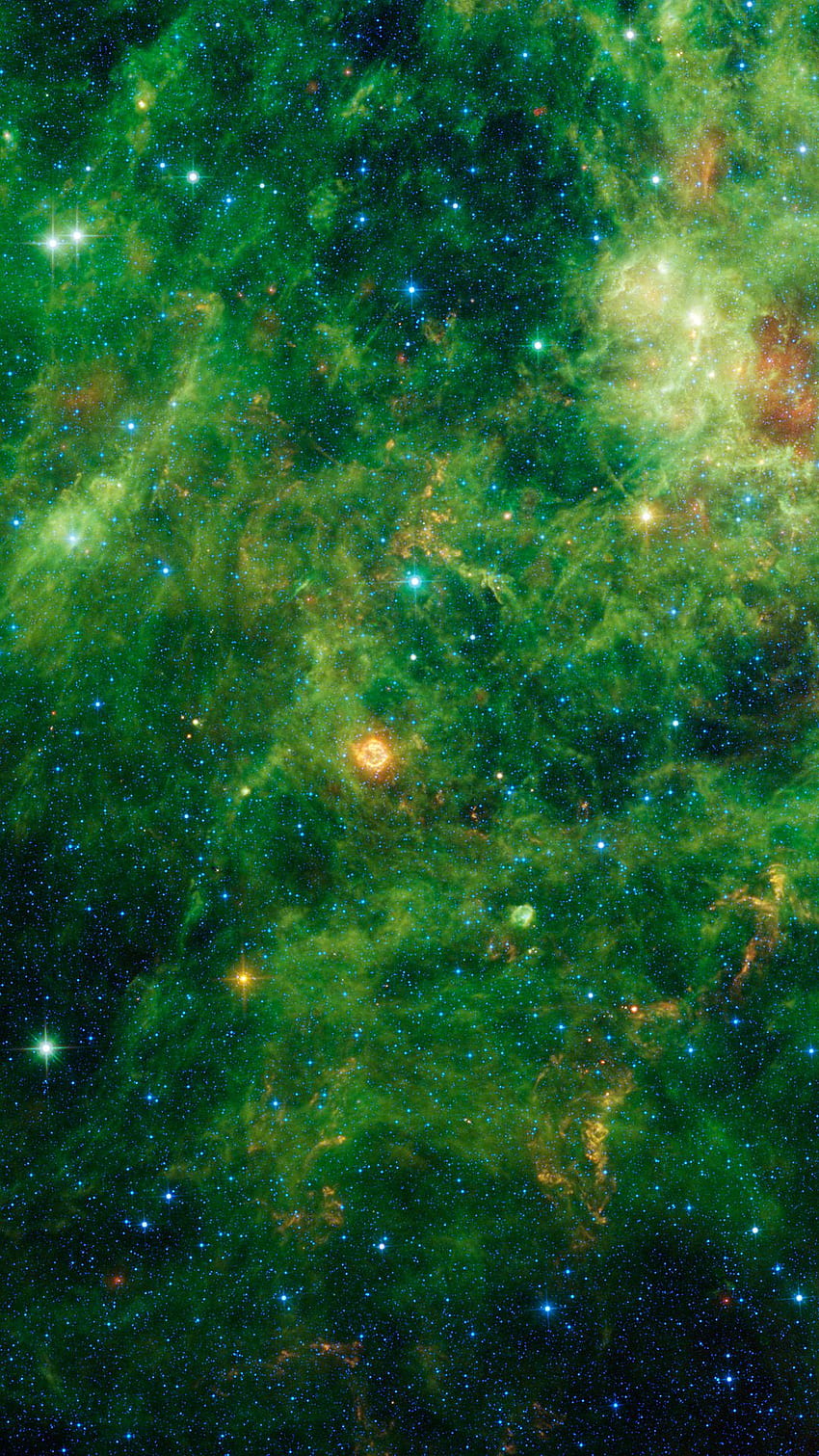Grünes Galaxie-iPhone, Smaragd-Galaxie HD-Handy-Hintergrundbild