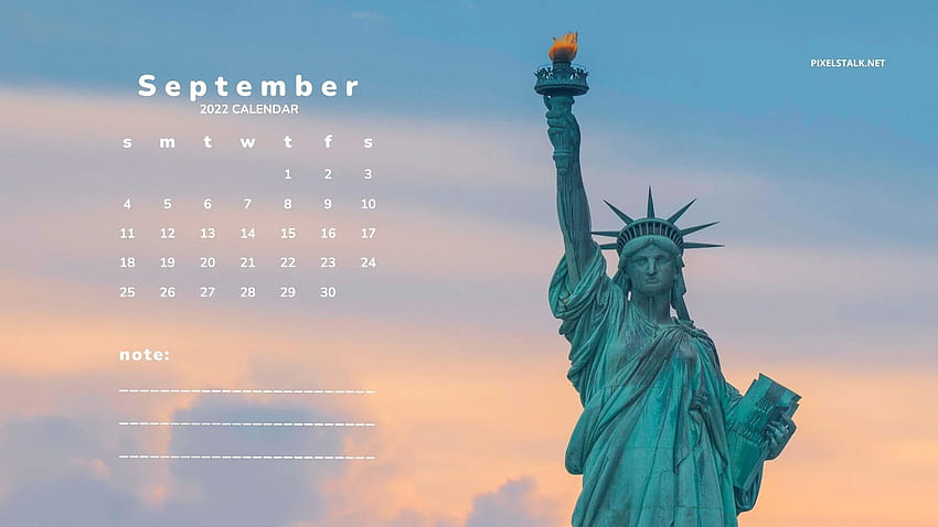 September 2022 Calendar HD wallpaper