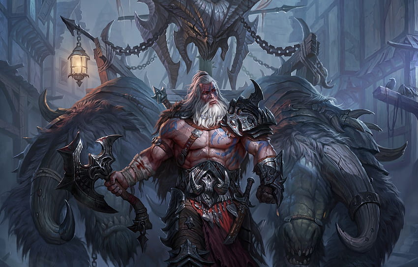 Blizzard, Art, Diablo 3, Blizzard Entertainment - Diablo 3 Barbarian Art - - , Blizzard Games 高画質の壁紙