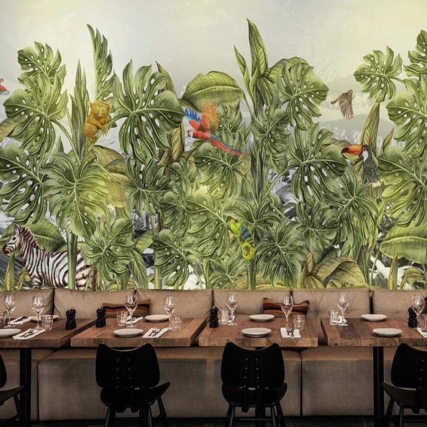 Custom Mural Tropical Rainforest Plants Animals, Jungle Plants HD phone wallpaper