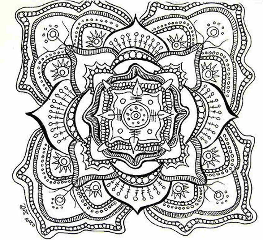 adult coloring pages printables, Abstract Adult Coloring HD wallpaper