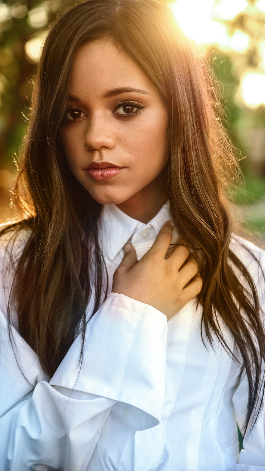 Jenna Ortega, hollywood actress, model, cute face HD phone wallpaper