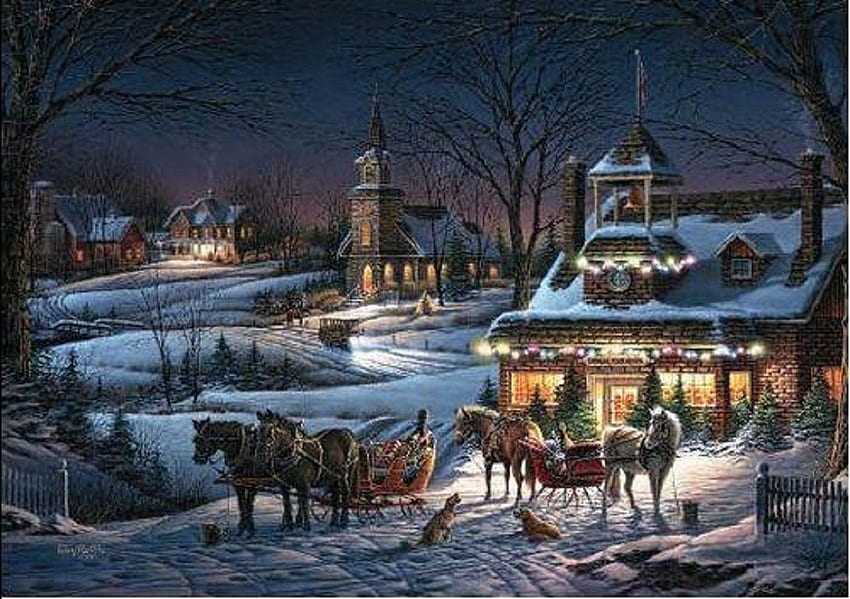 Winter Village Winter Village Scenes Hd Wallpaper Pxfuel 