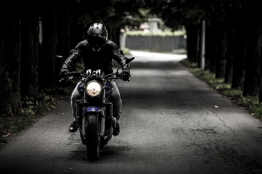Person On Bike Passing Away From A Dark Street Bikes, Motorcycle Scenery HD wallpaper