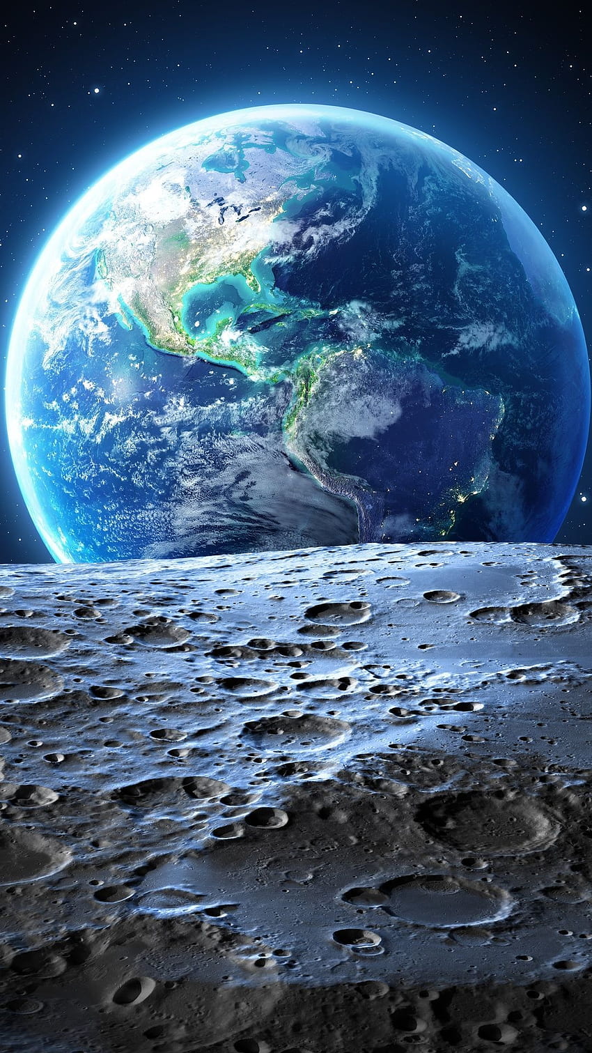 Earth Moon ในความละเอียด โลก อวกาศ ดาวเคราะห์ Earth Boy วอลล์เปเปอร์โทรศัพท์ HD