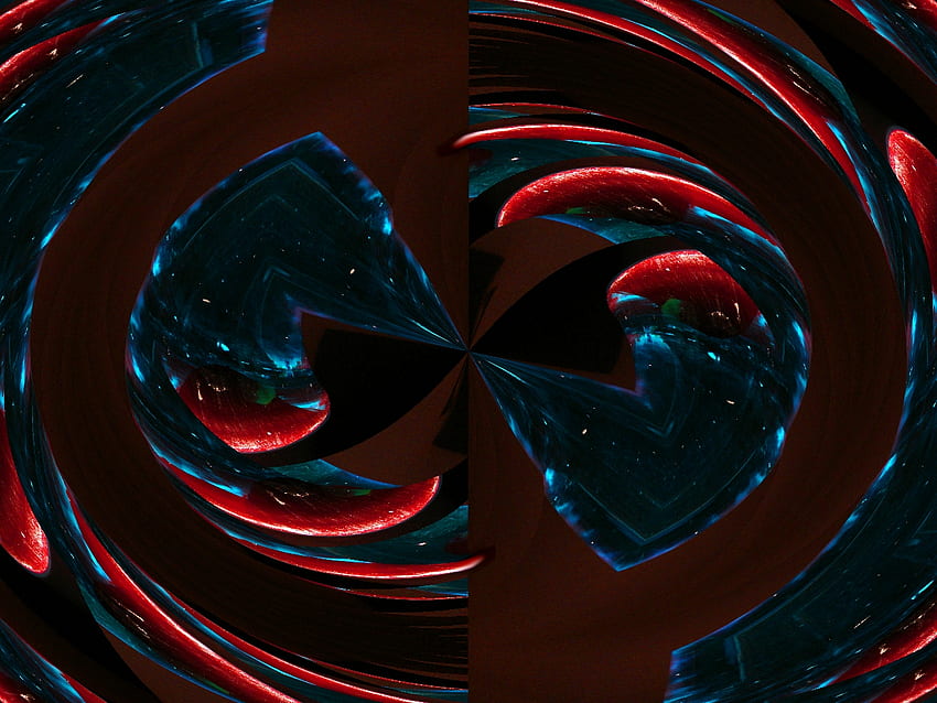 Blue And Red Warp, blau, Denkanstoß, abstrakt, 3d, rot, Warp, cool HD-Hintergrundbild