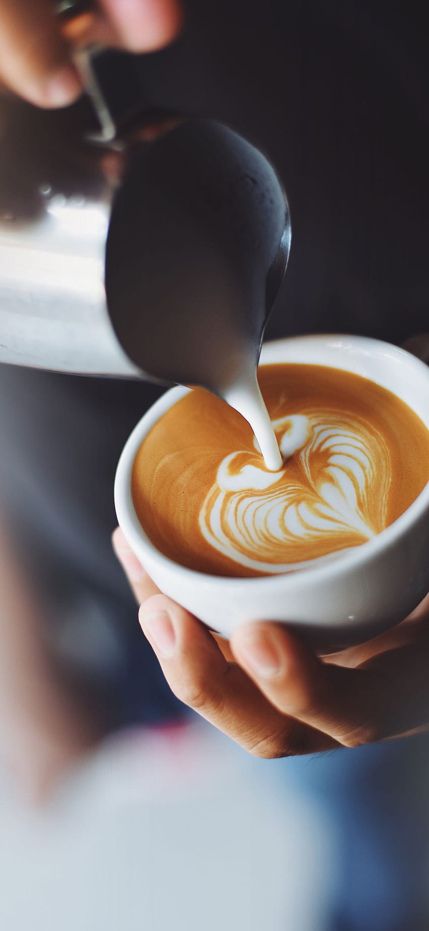 iPhone X - Coffee Latte Art, & background HD phone wallpaper