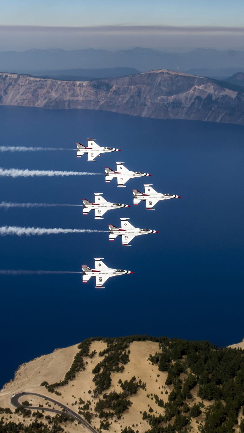 To - Thunderbirds wojskowych sił powietrznych Stanów Zjednoczonych () dla Al. Usaf Thunderbirds, samoloty Sił Powietrznych, Siły Powietrzne Stanów Zjednoczonych Tapeta na telefon HD