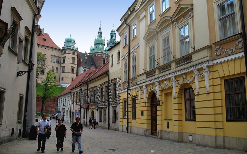 Wawel, Cracovie, Pologne, rue, Cracovie, Wawel, Pologne Fond d'écran HD