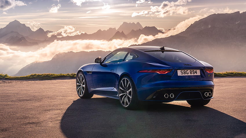 Jaguar F Type R, 2021 Coupe Blue HD wallpaper