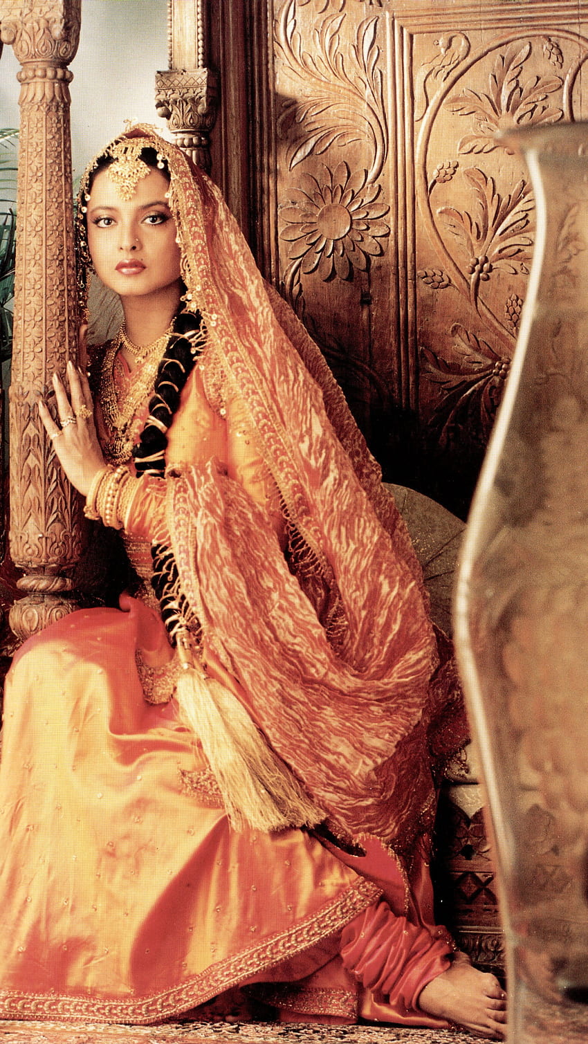 Rekha, bollywoodzka aktorka Tapeta na telefon HD