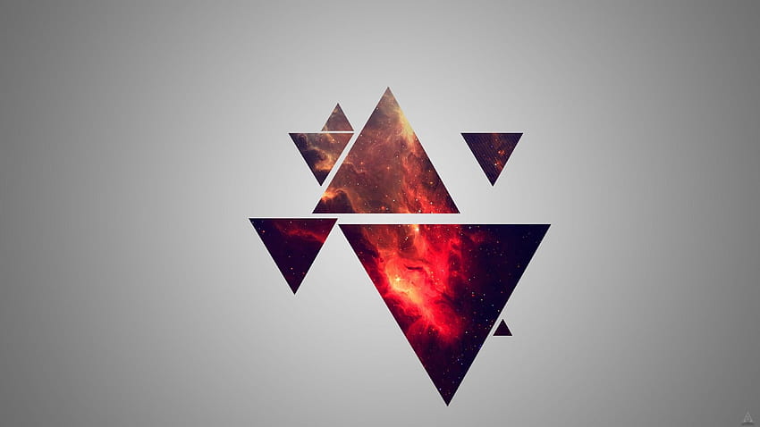 Nebula Geometry Minimalism Triangle , Geometric Nature HD wallpaper