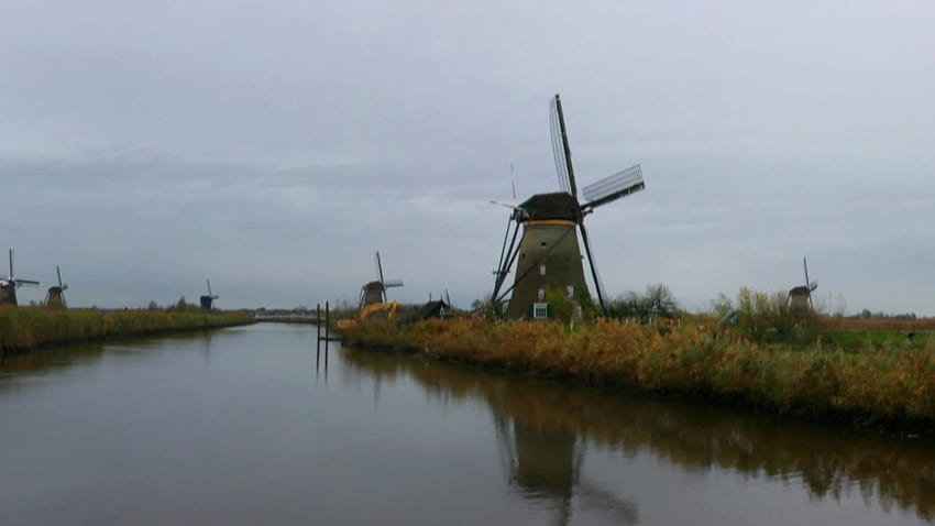 Dutch Windmill HD wallpaper