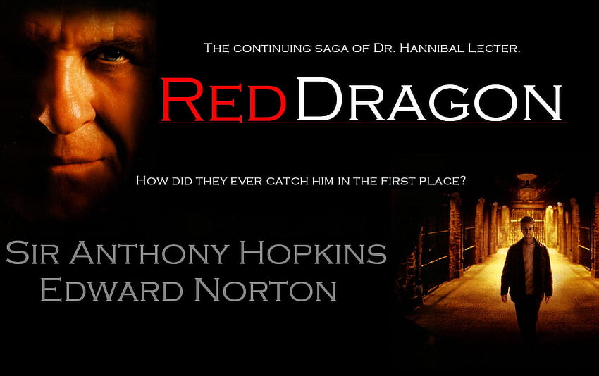 Lecter Saga pt. 3 - Red Dragon, anthony hopkins, edward norton, movie, thriller HD wallpaper