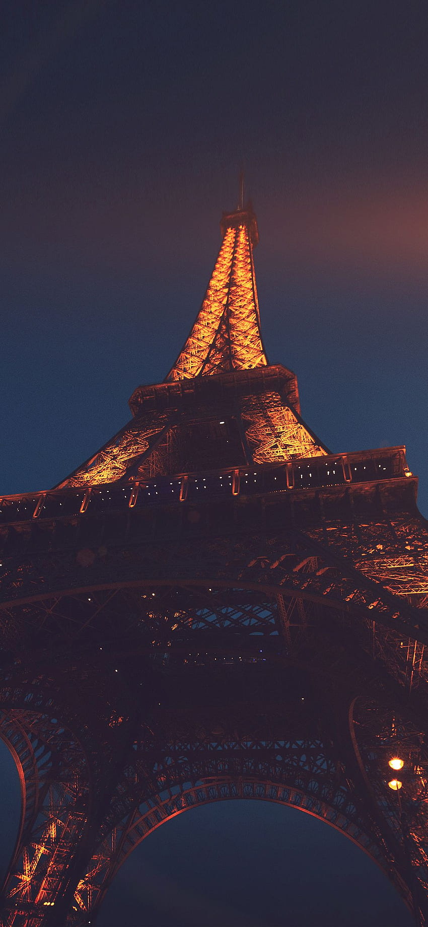 iPhone X . eiffel tower paris france tour vacation city night flare HD phone wallpaper