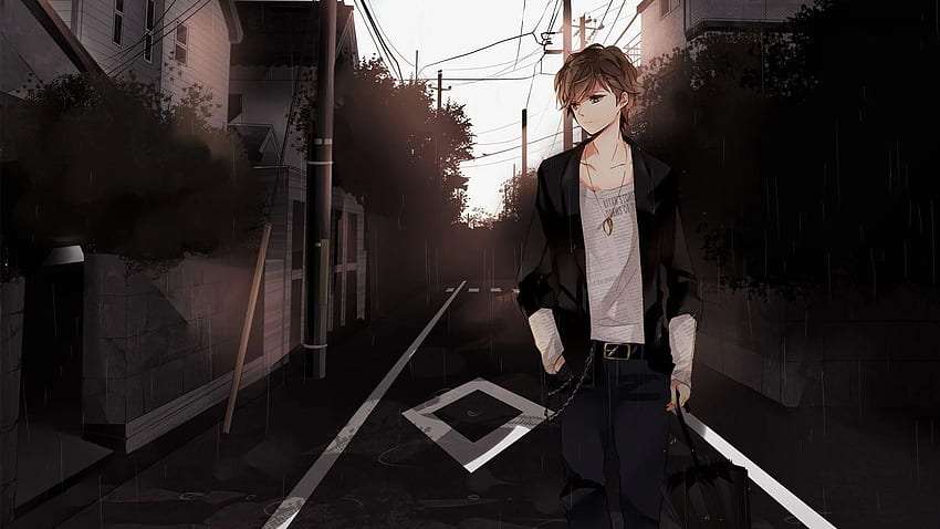 Sad Anime Boy, Alone Anime Guy HD wallpaper