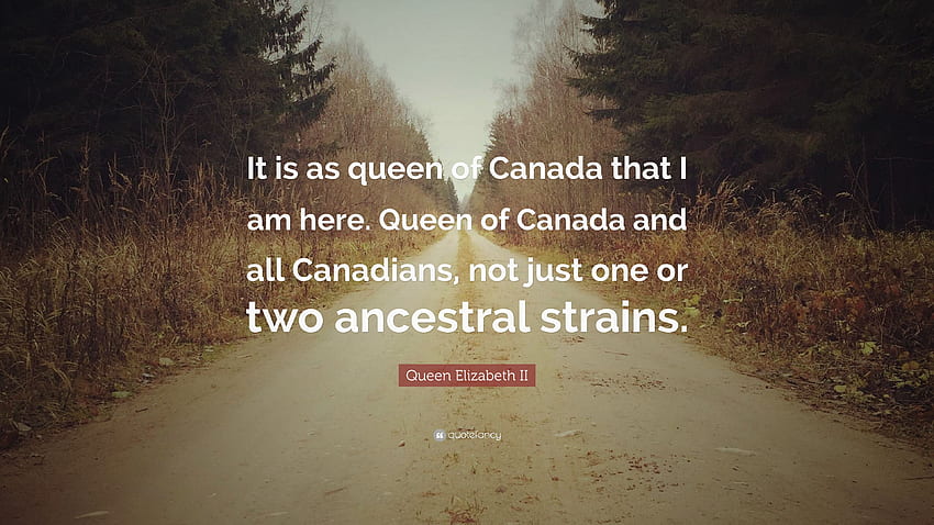 Queen Elizabeth II Quote: “It is as queen of Canada that I am here HD wallpaper