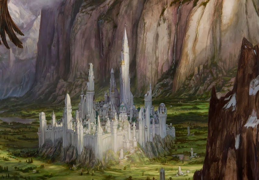 Huor and Hurin Approaching Gondolin 122 x 77. Donato Giancola. (detail). Fantasy landscape, Fantasy city, Fantasy places HD wallpaper