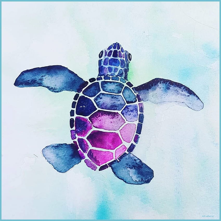 Watercolor painted marine life phone background template  premium image by  rawpixelcom  Niwat  Turtle watercolor Turtle wallpaper Sea illustration