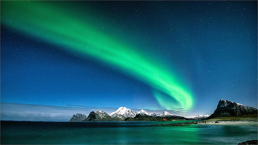 Langit Arktik. Latar Belakang, Cahaya utara, Cahaya utara, Hutan Arktik Wallpaper HD