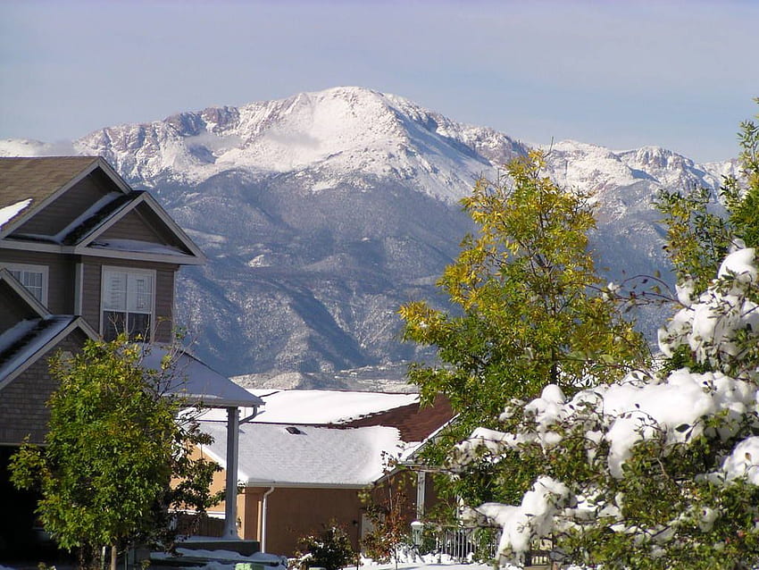 Kolorado, ABD Colorado'da Yaşamak, Harika yerler, Güzel yerler, Pikes Peak Winter HD duvar kağıdı