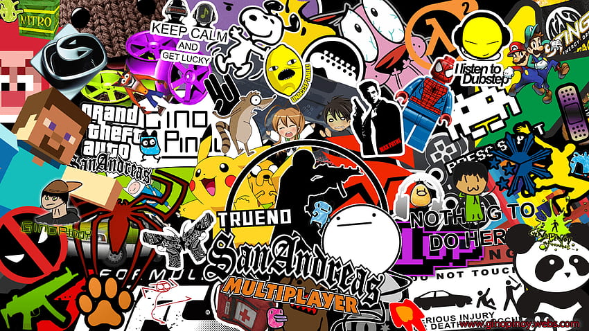 CS:GO sticker wallpaper 1366x768  Sticker bomb wallpaper, Go wallpaper,  Sticker bomb