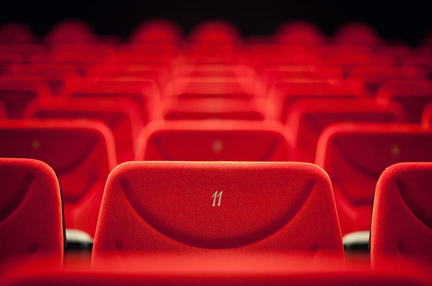 Cinema, chair, style, movie, red, number HD wallpaper