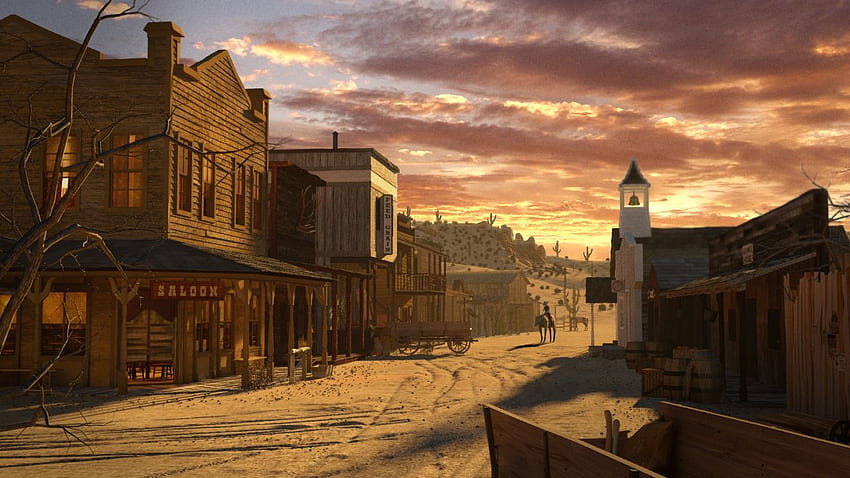 Western Scenes. 3D Art & Learning: Western Scene Update. Old west saloon, Old west town, Western artwork, 3D Wild West HD wallpaper
