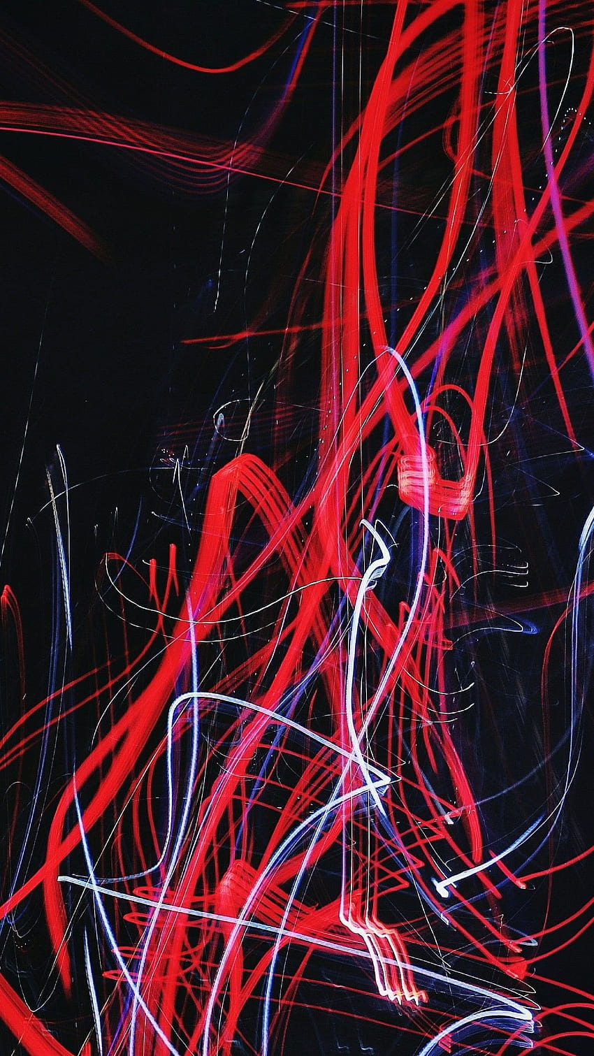 赤白と青の抽象、赤黒の幾何学模様 HD電話の壁紙