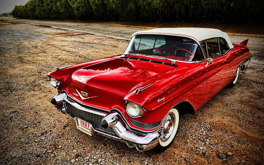 Cadillac Eldorado, retro carros, 1957 carros, carros americanos, R, 1957 Cadillac Eldorado, Cadillac papel de parede HD