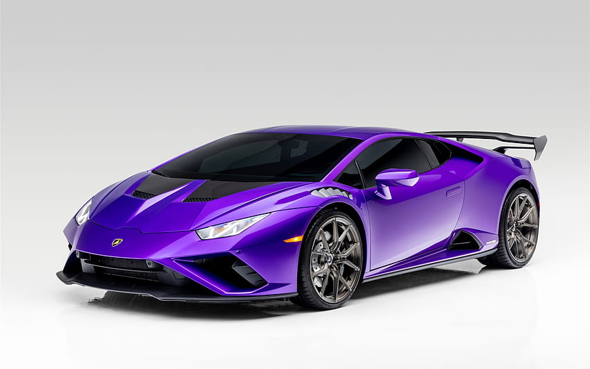 2021, Lamborghini Huracan EVO, dış cephe, mor süper araba, Vorsteiner VPX-101 Tekerlekler, Füme Güneş Işını, Huracan ayarlama, İtalyan spor arabaları, Lamborghini HD duvar kağıdı