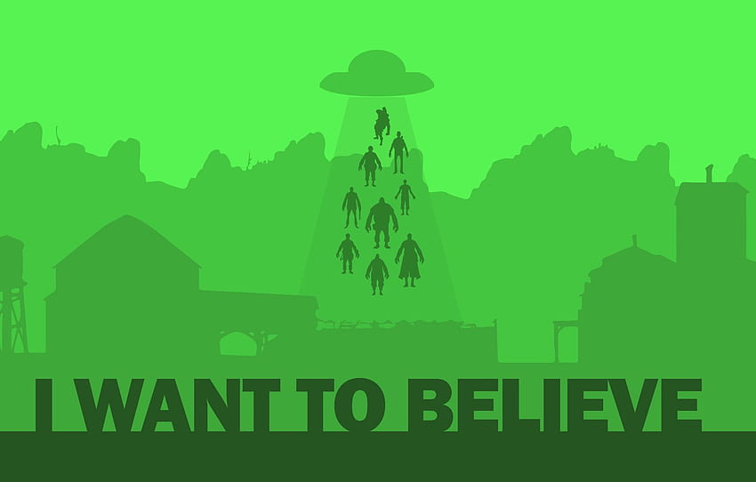 UFO, minimalis, alien, penculikan, alien, latar belakang hijau, saya ingin percaya, file x, materi rahasia, saya ingin percaya, piring terbang untuk , bagian Ð¼Ð¸Ð½Ð¸Ð¼Ð°Ð»Ð¸Ð·Ð¼, Minimalis benda terbang aneh Wallpaper HD