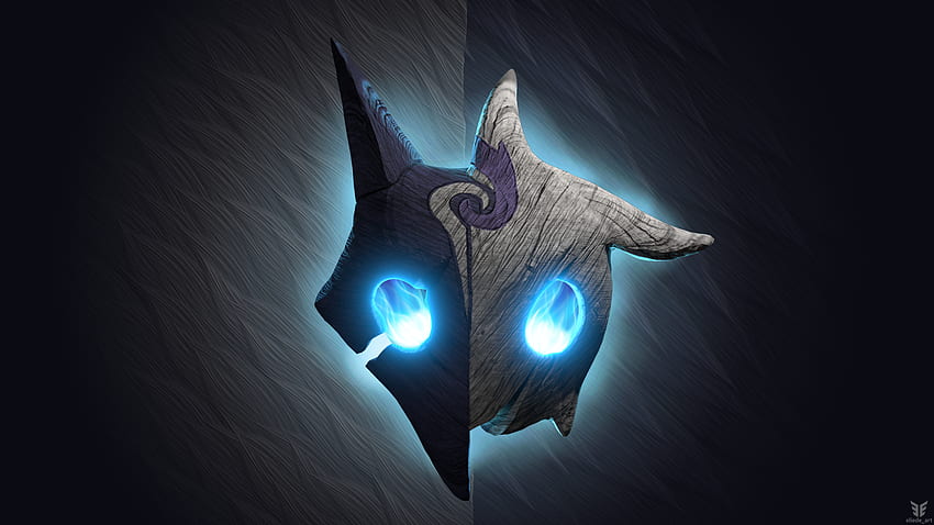 I 3D modeled Kindreds mask and turned it into a (more in comments): Kindred HD wallpaper