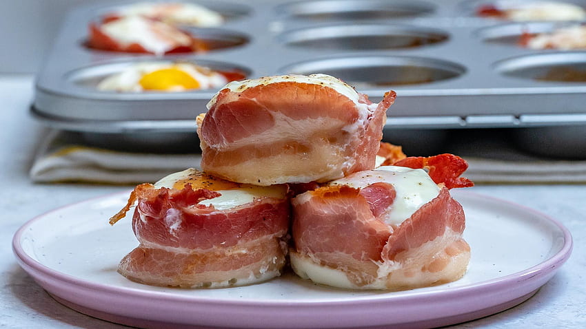 Piala Sarapan Bacon + Telur ini adalah Pemenang Meal Prep!. Bersih, Bacon dan Telur Wallpaper HD