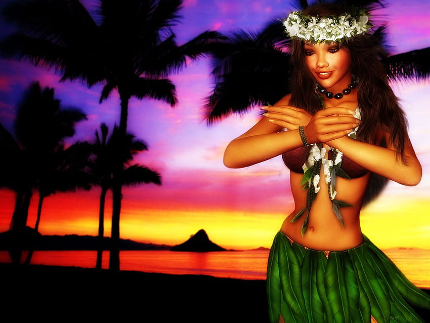 Hula Dancer by ToxicWolf Poser Historical HD wallpaper
