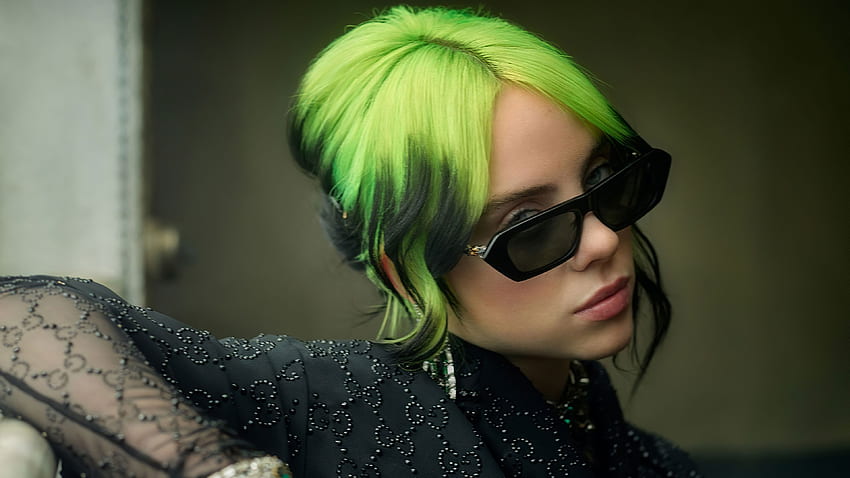 Piosenkarka Billie Eilish Green Hair Style - , , i mobilne tło Tapeta HD