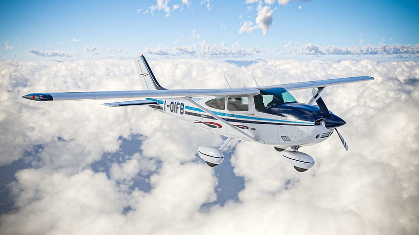 3D актив Ултралек самолет Cessna 182 Skylane HD тапет