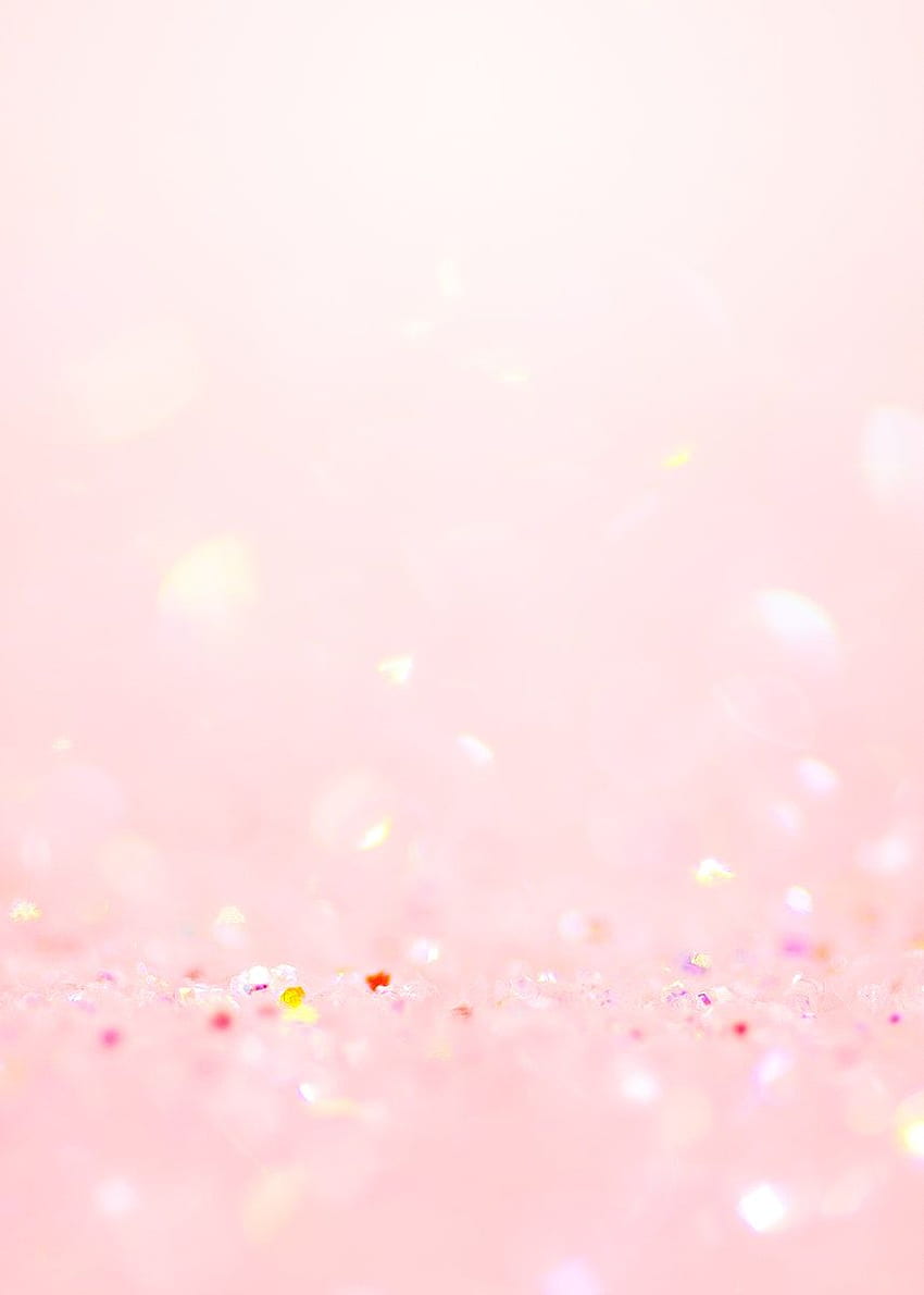 Biglietto d'invito con bokeh di coriandoli glitter rosa chiaro. premio . Coriandoli rosa glitter, rosa scintilla, nuvole rosa, coriandoli rosa Sfondo del telefono HD