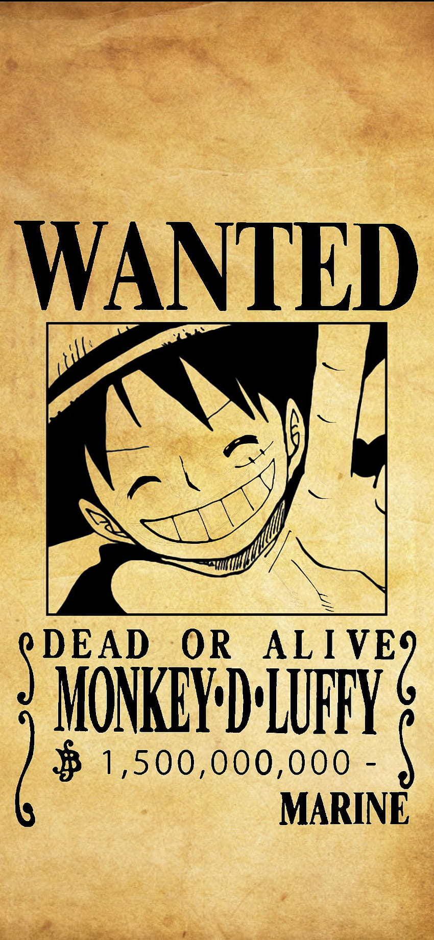 Telefon Luffy'ego dla każdego! : R OnePiece, list gończy Luffy'ego Tapeta na telefon HD