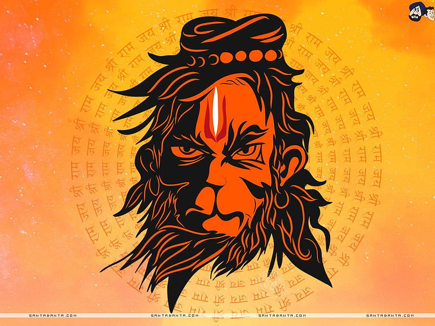 . . Ultra für & Handys. Santa Banta, Lord Hanuman 3D HD-Hintergrundbild