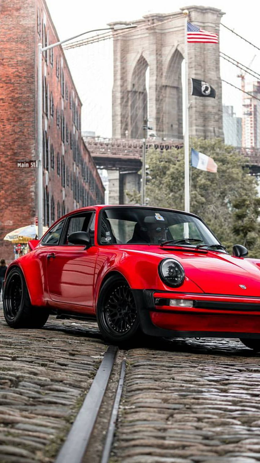 Porsche vermelho clássico por, Retro Porsche Papel de parede de celular HD