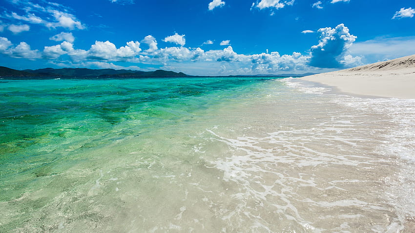 Kepulauan Virgin Inggris, tropis, pantai, pulau cay berpasir Wallpaper HD