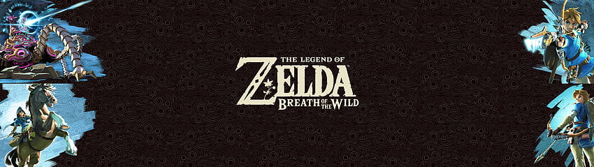 Novo monitor duplo Breath Of The Wild COMPLETO, tela dupla de Legend of Zelda papel de parede HD