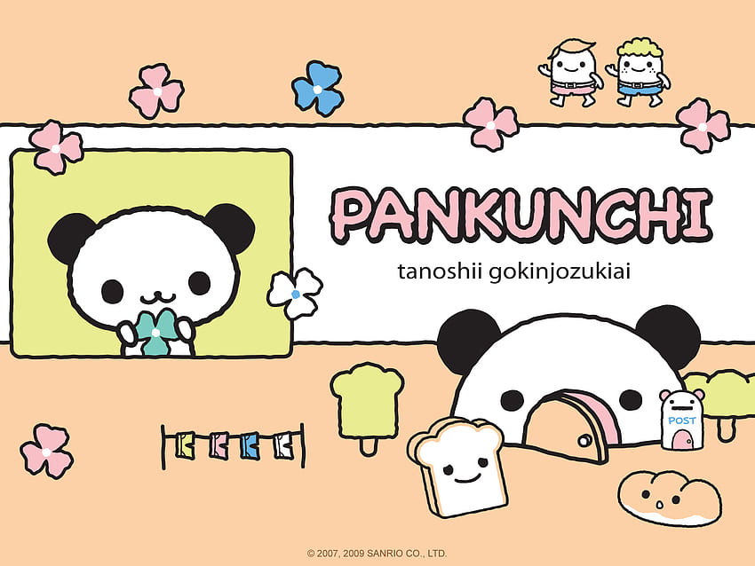 Pankunchi, sanrio, cute, panda HD wallpaper