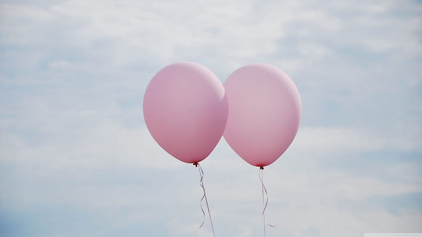 Together - Pink Balloons Ultra Background, Pastel Ballon HD wallpaper